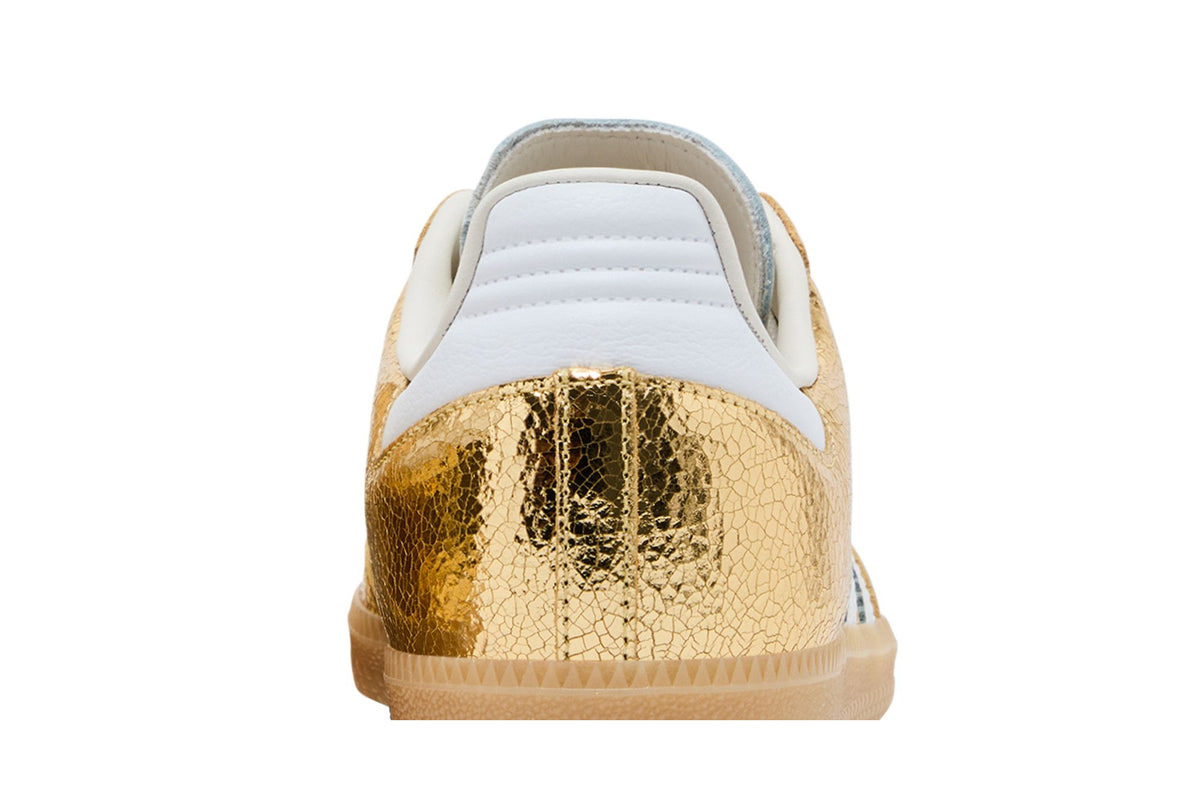 Adidas Samba OG Gold Metallic Cracked Leather