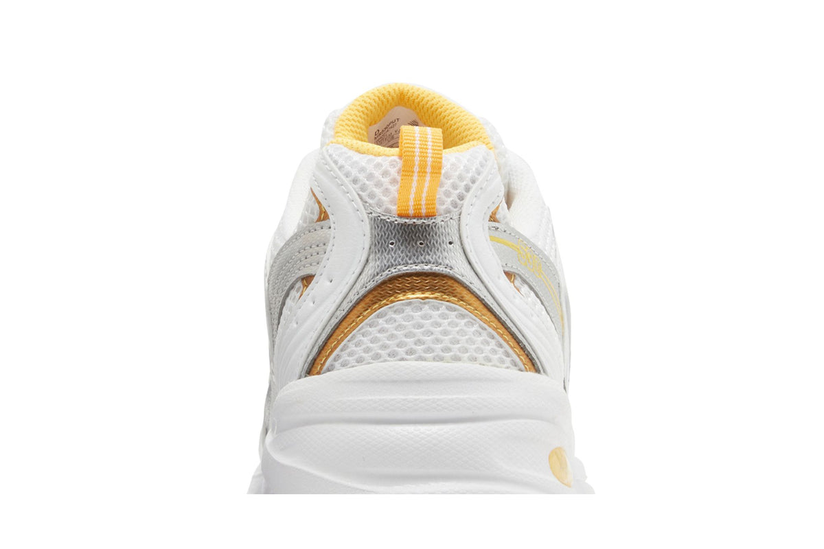 New Balance 530 White Vibrant Apricot Silver Metallic