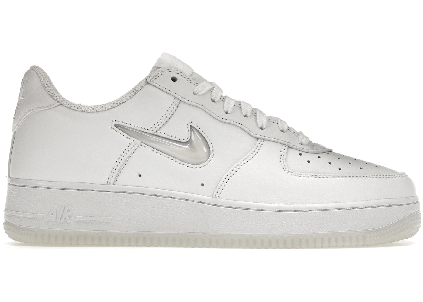 Nike Air Force 1 Low '07 Retro Color of the Month Jewel Swoosh Triple White - FN5924-100