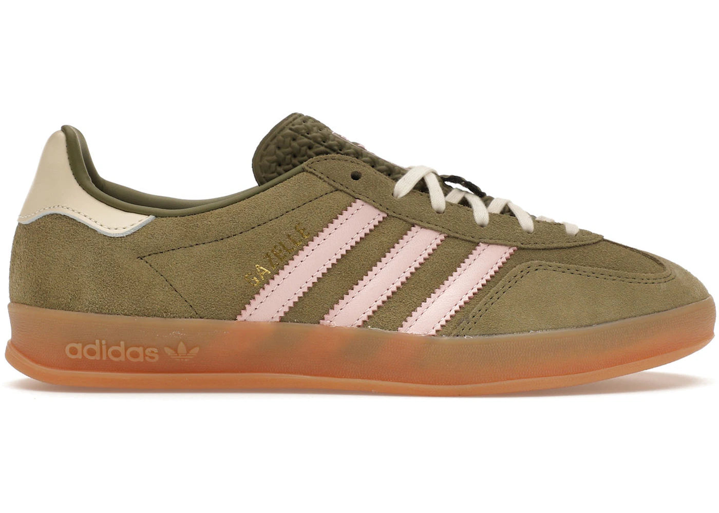 Adidas Gazelle Indoor Focus Olive Clear Pink - JH6475