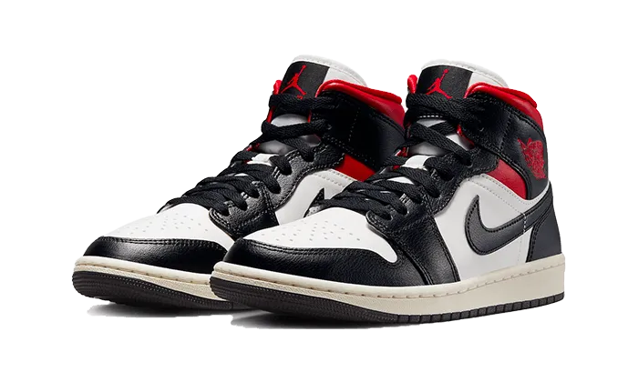 Air Jordan Air Jordan 1 Mid Black Gym Red - BQ6472-061