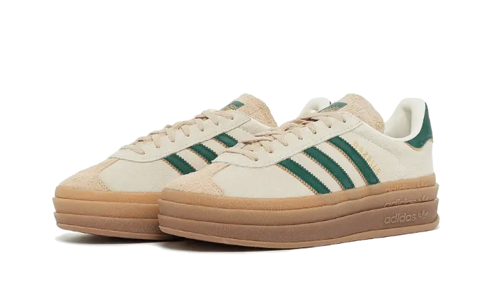 Adidas Gazelle Bold Magic Beige Collegiate Green - ID7056