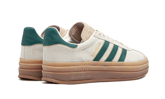 Adidas Gazelle Bold Magic Beige Collegiate Green - ID7056