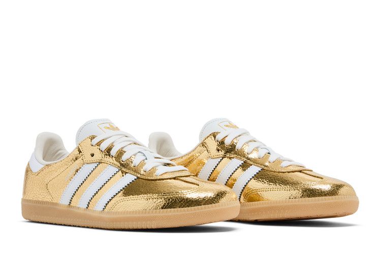 Adidas Samba OG Gold Metallic Cracked Leather — La Samba Dorée Introuvable en France | KP SHOES