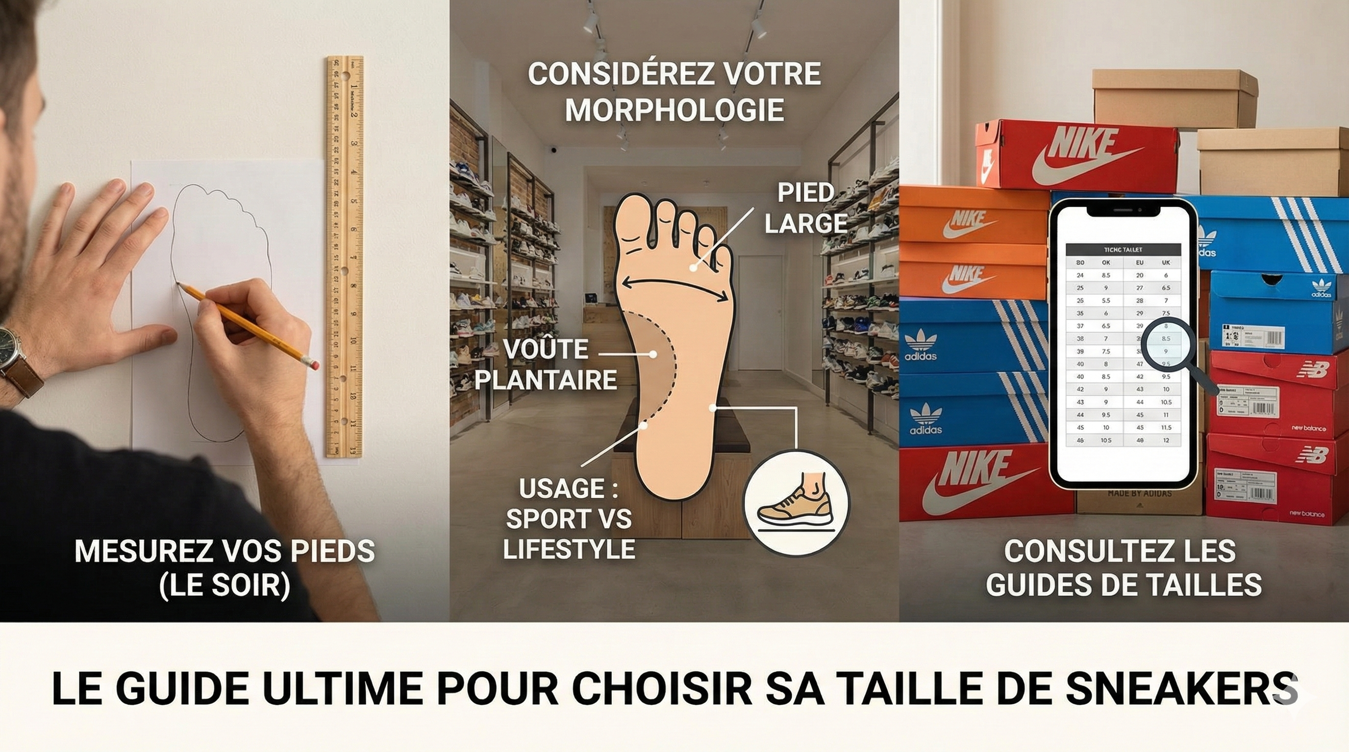 Guide Ultime : Comment choisir sa taille de sneakers sans se tromper ?