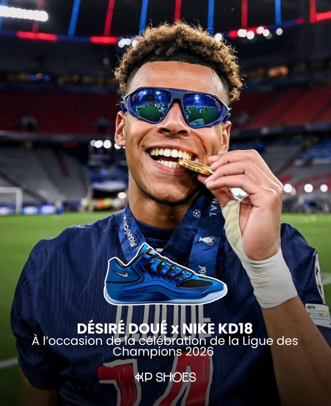 Désiré Doué x Nike KD18 "International Blue" : La Paire du Back-to-Back PSG (Dispo chez KP SHOES)