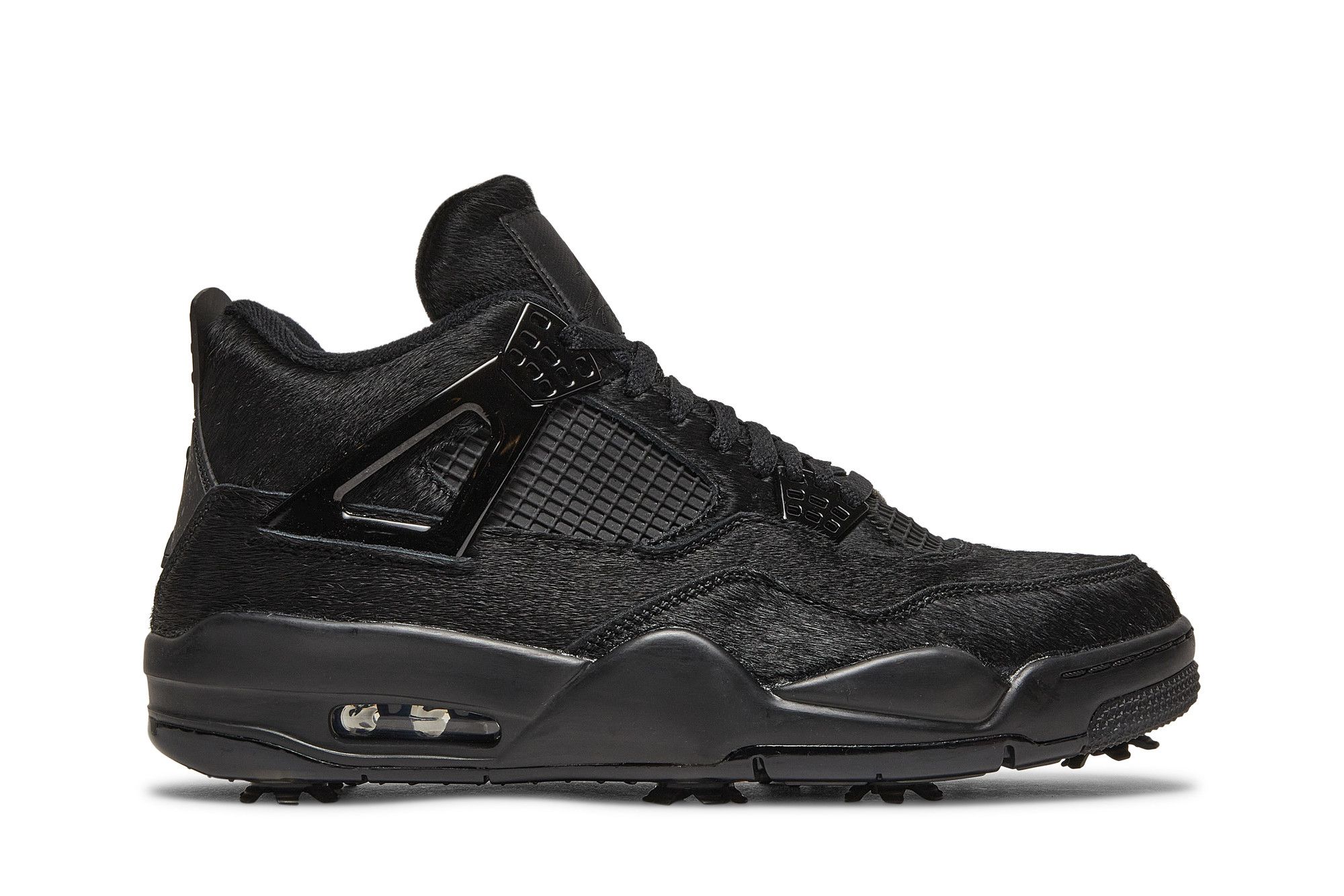Air Jordan 4 Retro Golf Black Cat Pony Hair