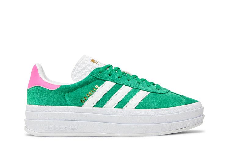 Adidas Gazelle Bold Green Lucid Pink