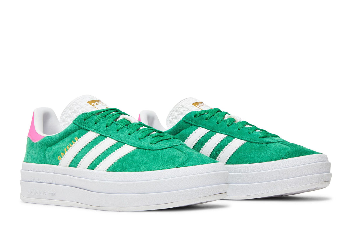 Adidas Gazelle Bold Green Lucid Pink