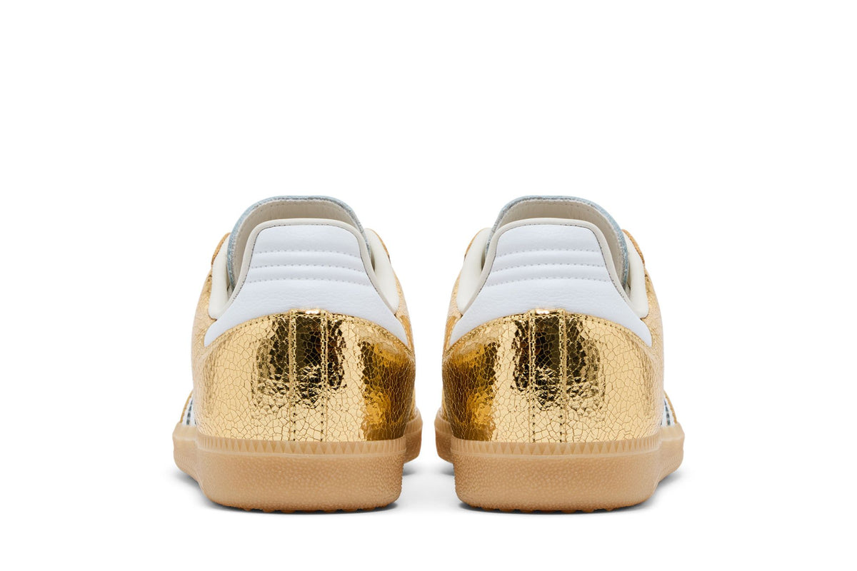 Adidas Samba OG Gold Metallic Cracked Leather