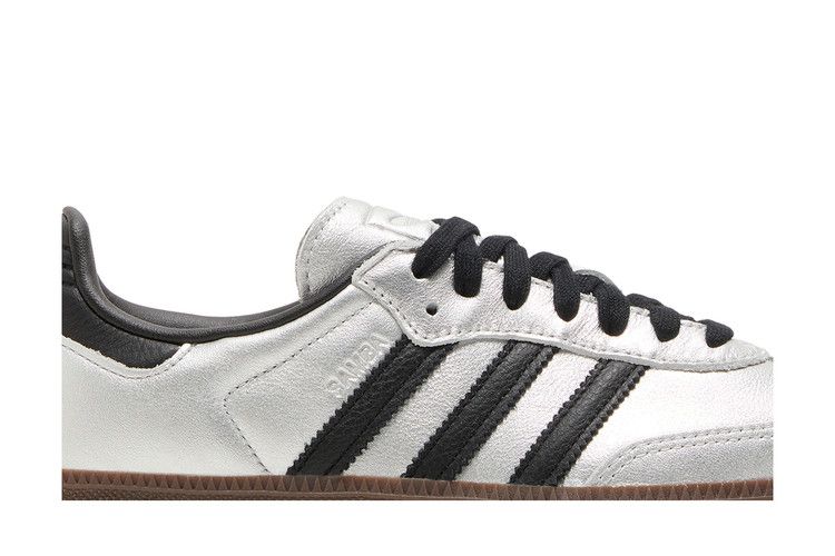 Adidas Samba OG Silver Metallic Black Gum