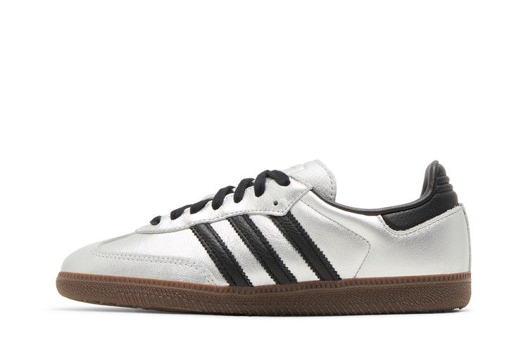 Adidas Samba OG Silver Metallic Black Gum