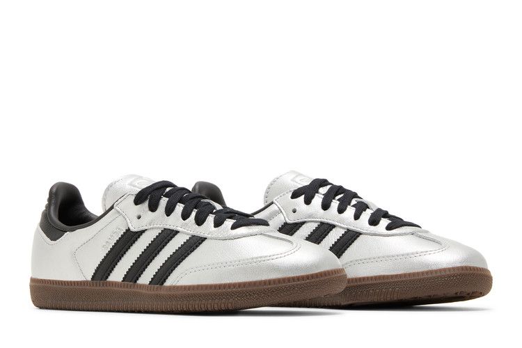 Adidas Samba OG Silver Metallic Black Gum