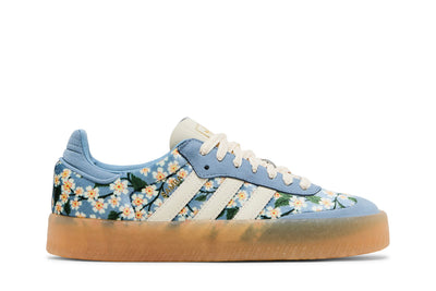 Adidas Sambae Liberty London Floral Embroidery Blue Cream White