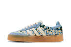 Adidas Sambae Liberty London Floral Embroidery Blue Cream White