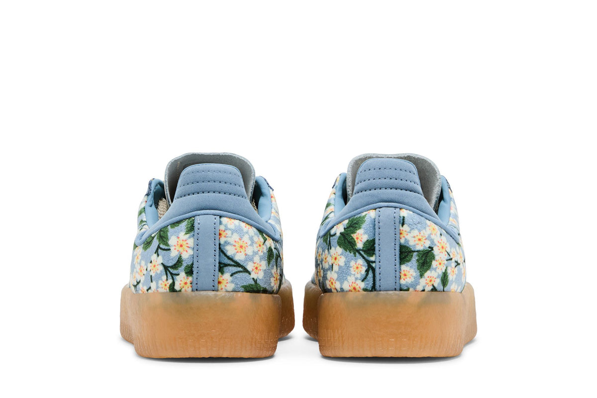 Adidas Sambae Liberty London Floral Embroidery Blue Cream White
