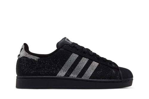 Adidas Superstar II Rhinestone Black Silver noire a bandes de strass argentes