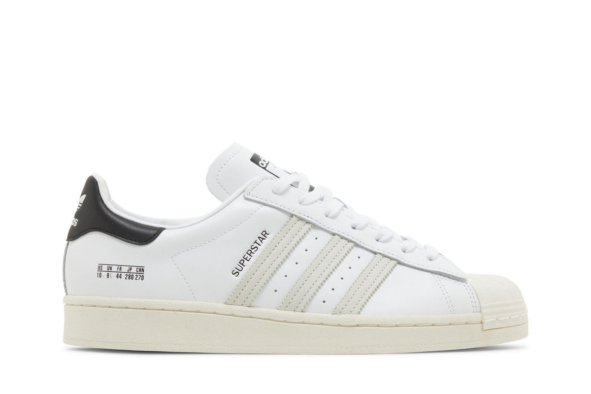 Adidas Superstar Size Tag White Black