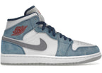 Air Jordan 1 Mid French Blue Fire Red Capet Shop