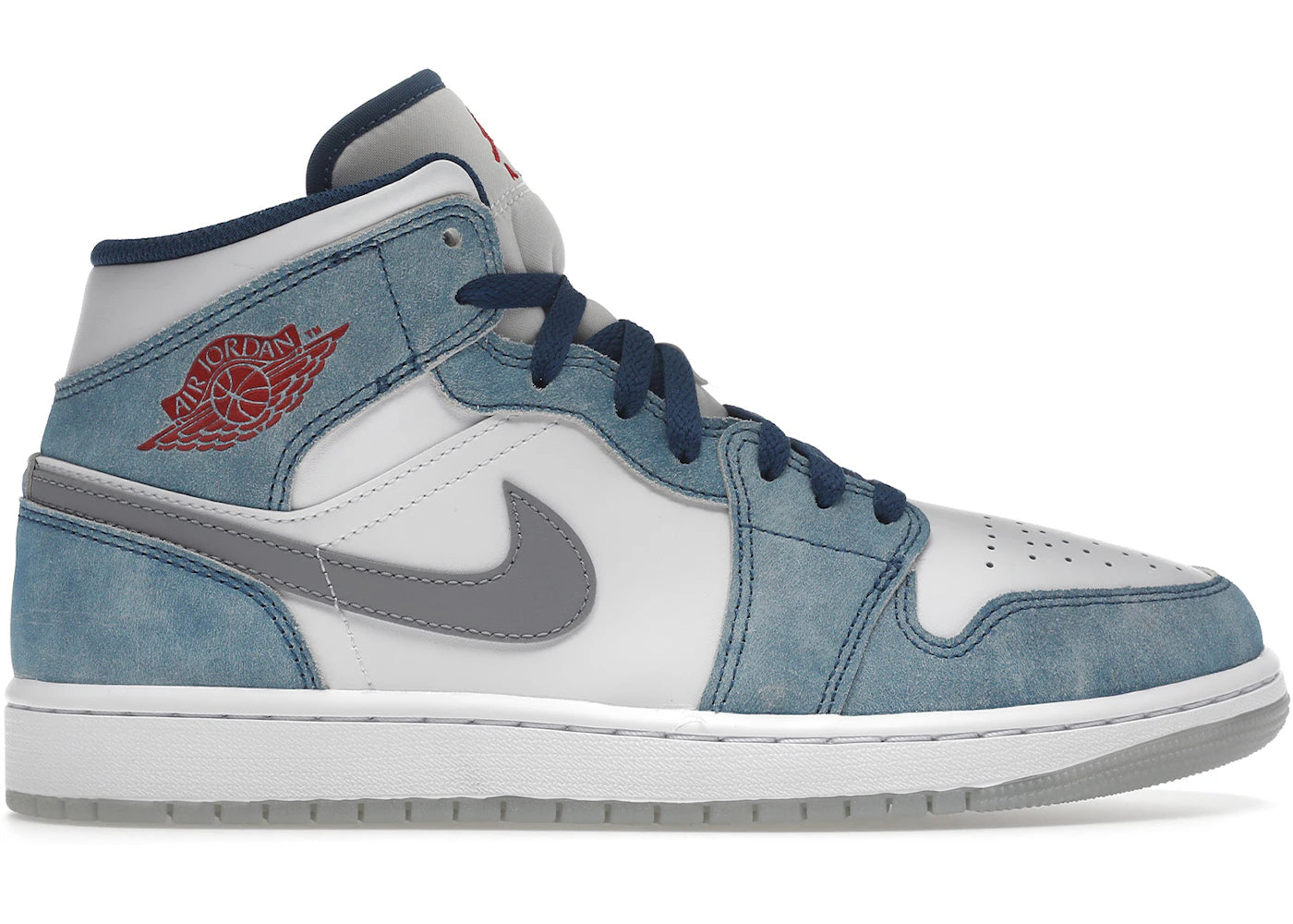Air Jordan 1 Mid French Blue Fire Red Capet Shop
