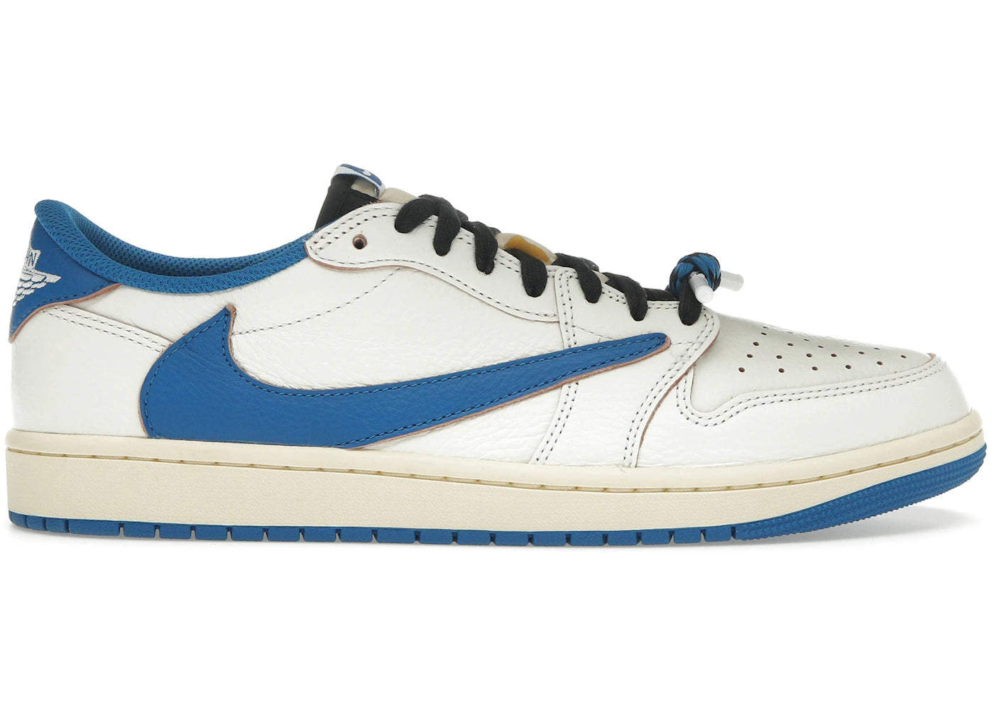 Air Jordan 1 Retro Low OG SP Fragment x Travis Scott Sail Military Blue - DM7866-104