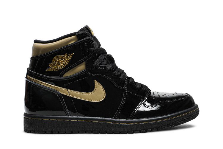 Air Jordan 1 High Black Metallic Gold