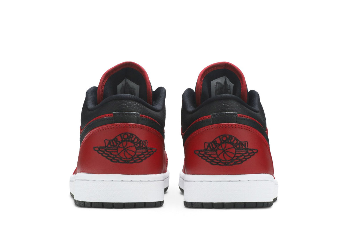 Air Jordan 1 Low Reverse Bred Pebbled Swoosh