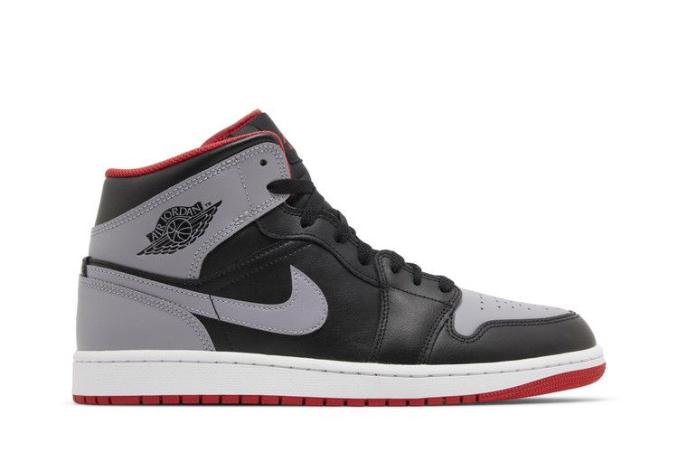 Air Jordan 1 Mid Black Grey Red