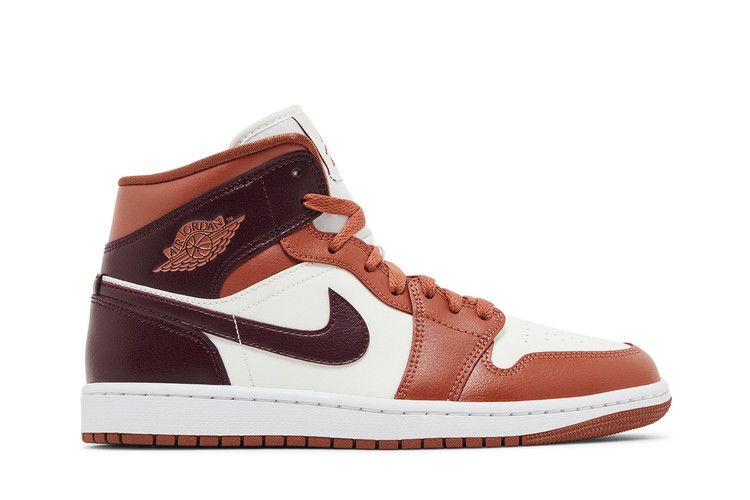 Air Jordan 1 Mid Dusty Peach Night Maroon