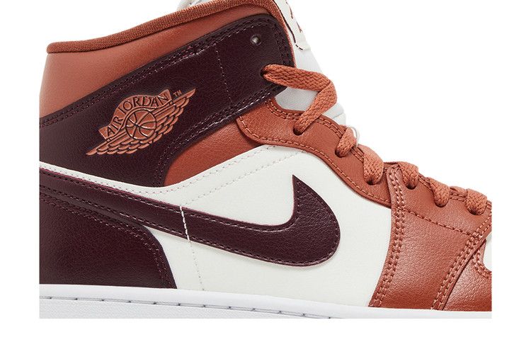 Air Jordan 1 Mid Dusty Peach Night Maroon