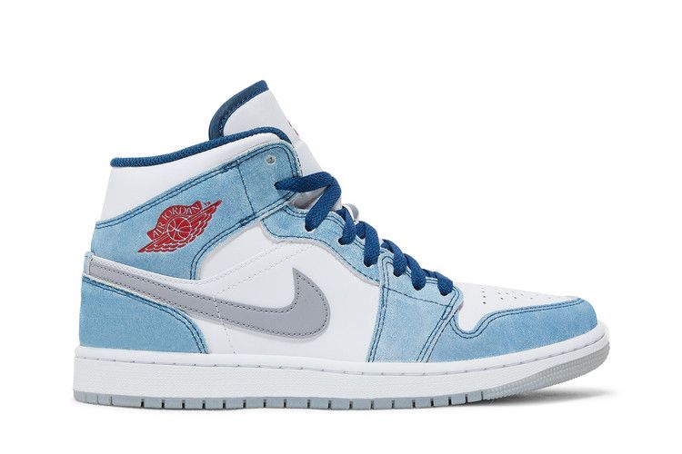 Air Jordan 1 Mid French Blue Fire Red