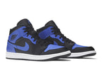 Air Jordan 1 Mid Hyper Royal Tumbled Leather