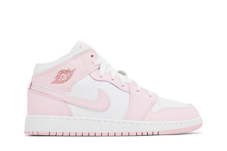 Air Jordan 1 Mid Pink Foam Fire Red