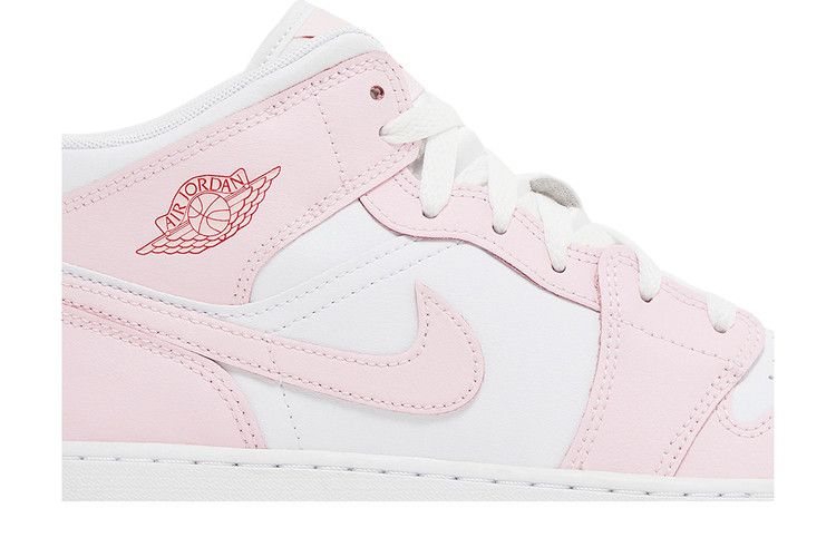 Air Jordan 1 Mid Pink Foam Fire Red