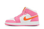 Air Jordan 1 Mid Pinksicle Safety Orange
