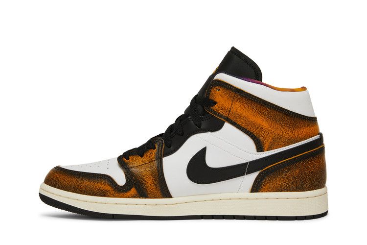 Air Jordan 1 Mid SE Orange Wear-Away