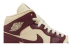 Air Jordan 1 Mid Split Beach Cherrywood Red