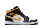 Air Jordan 1 Mid White Pollen Black