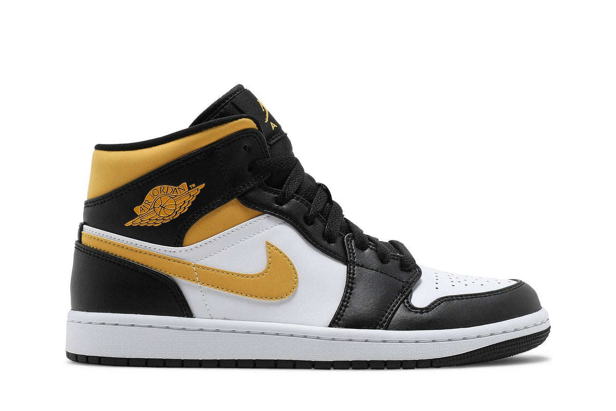 Air Jordan 1 Mid White Pollen Black