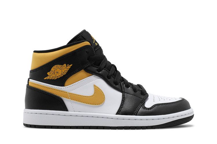 Air Jordan 1 Mid White Pollen Black