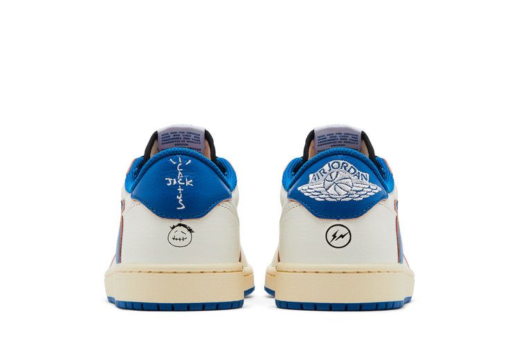 Air Jordan 1 Retro Low OG SP Fragment x Travis Scott Sail Military Blue