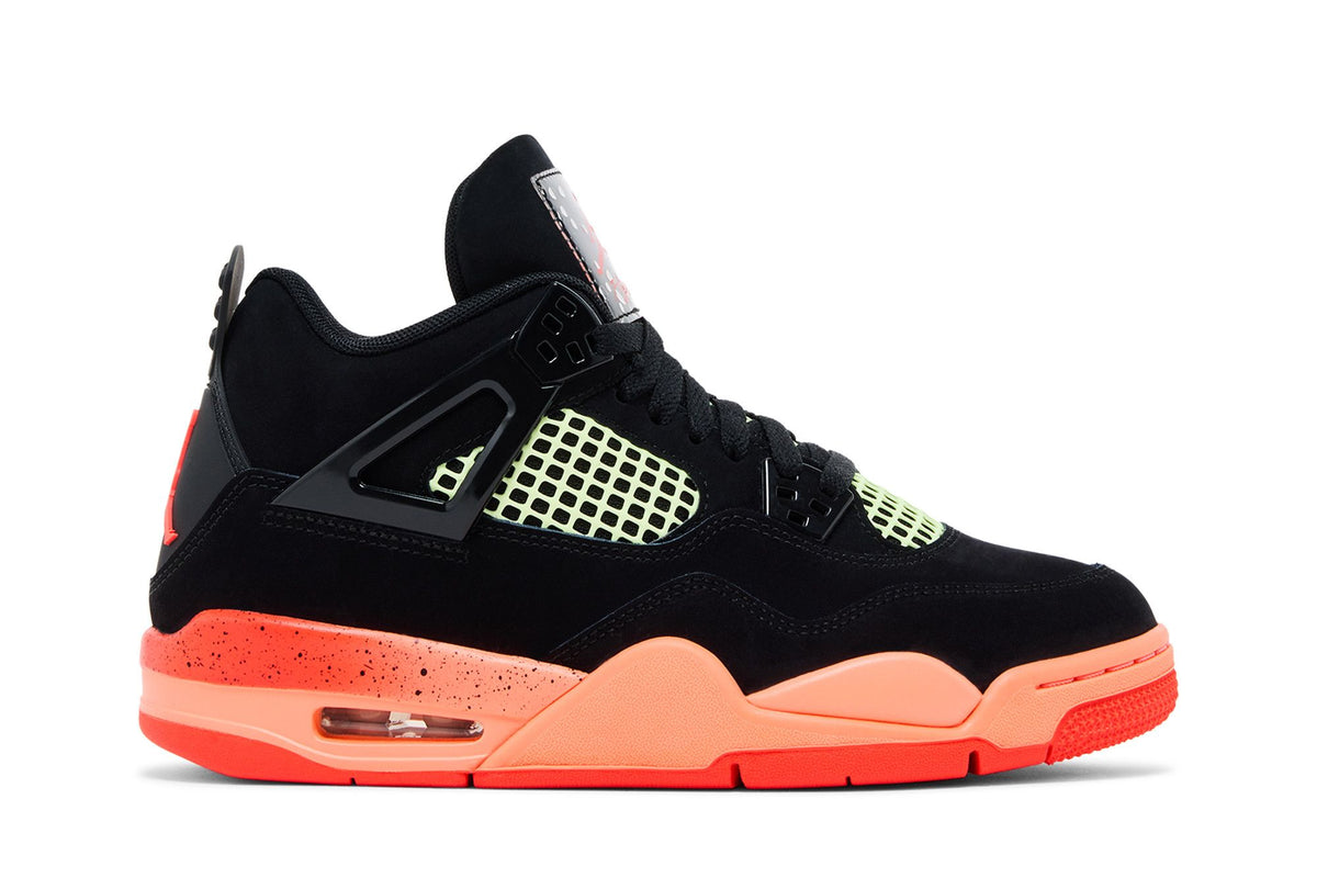 Air Jordan 4 Retro Black Bright Mango Barely Volt Infrared 23