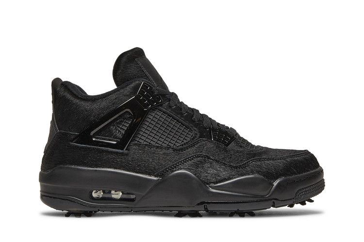 Air Jordan 4 Retro Golf Black Cat Pony Hair