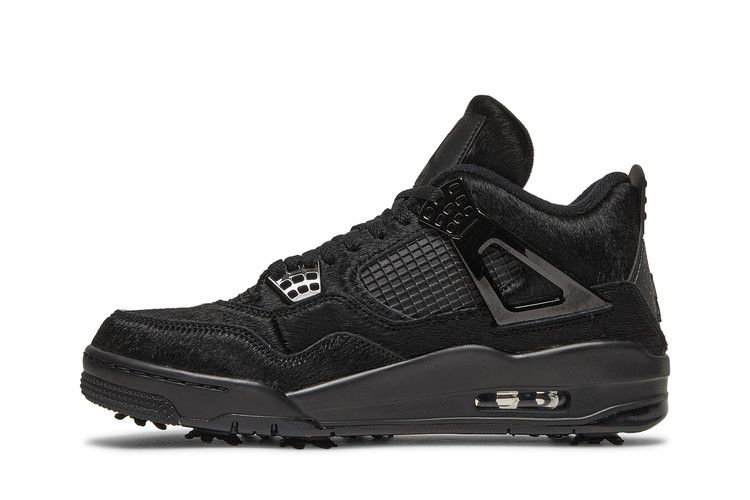 Air Jordan 4 Retro Golf Black Cat Pony Hair