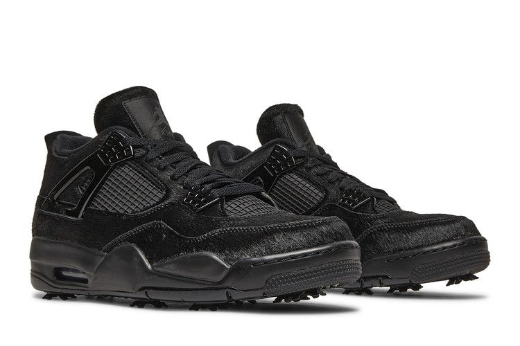 Air Jordan 4 Retro Golf Black Cat Pony Hair