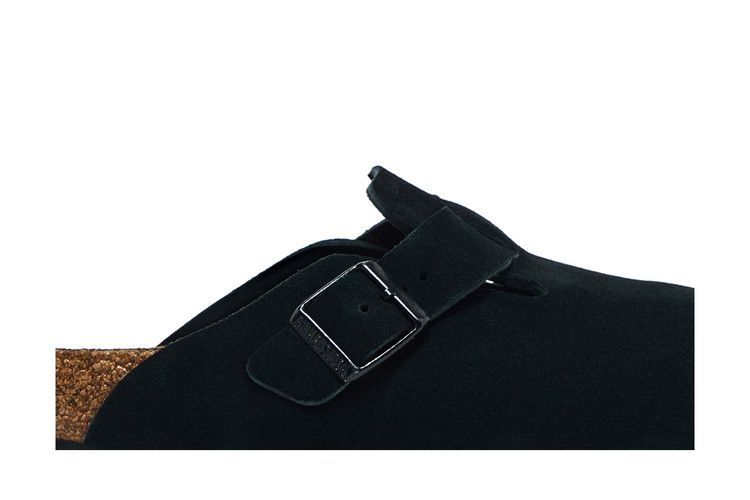Birkenstock Boston Soft Footbed Suede Black