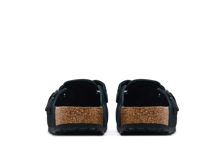 Birkenstock Boston Soft Footbed Suede Black