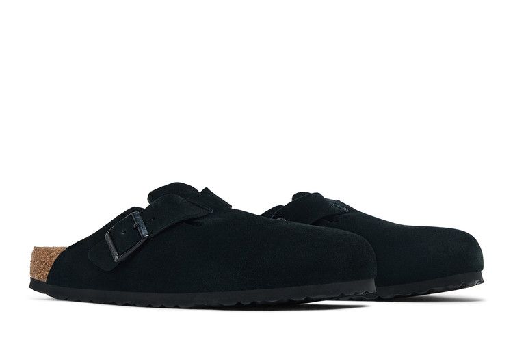 Birkenstock Boston Soft Footbed Suede Black