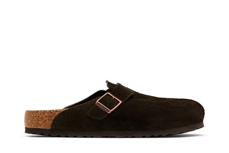 Birkenstock Boston Soft Footbed Suede  Mocha