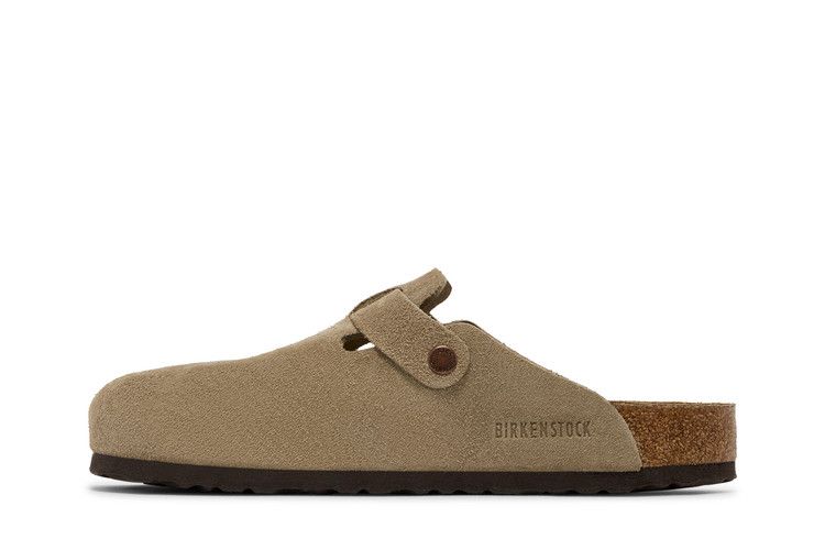 Birkenstock Boston Soft Footbed Suede Taupe